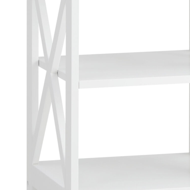 Стеллаж Chomik HOLLY с двумя деревянными полками белый.