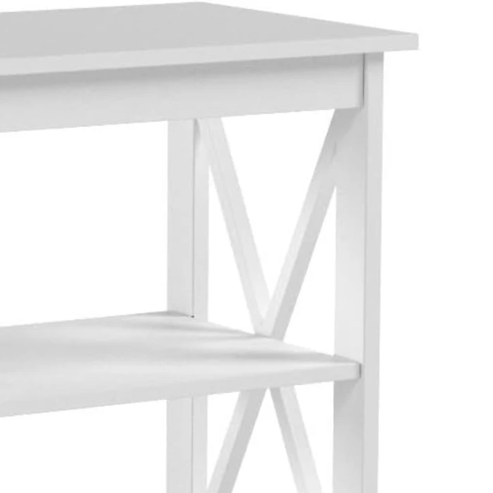 Стеллаж Chomik HOLLY с двумя деревянными полками белый.