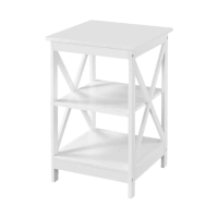 Стелаж Chomik HOLLY з двома дерев'яними полицями білий