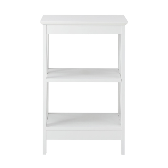 Стеллаж Chomik HOLLY с двумя деревянными полками белый.