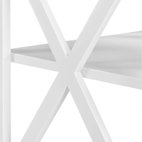 Стелаж Chomik HOLLY з двома дерев'яними полицями білий