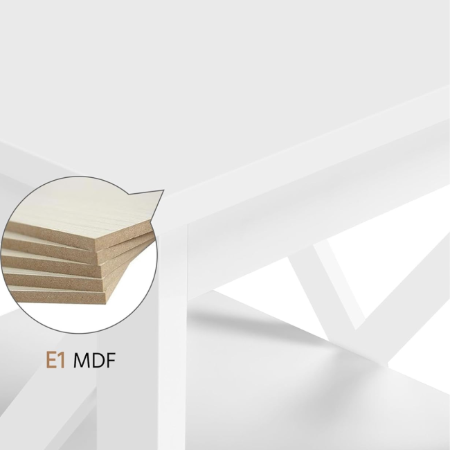 Стеллаж Chomik HOLLY с двумя деревянными полками белый.