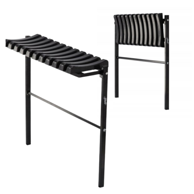 Лавка на цвинтар Chomik TWIST складна 100см чорний