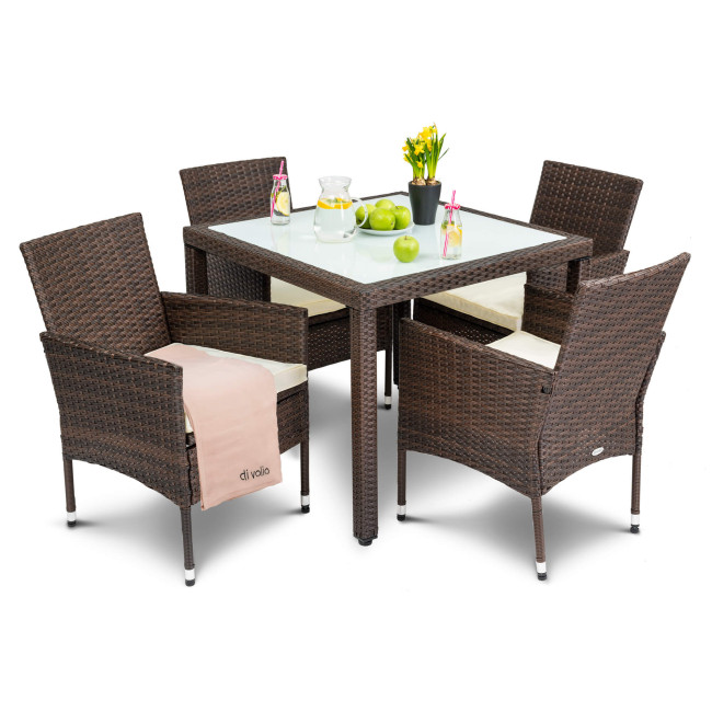 Садові меблі Di Volio VERONA 4+1 коричнева