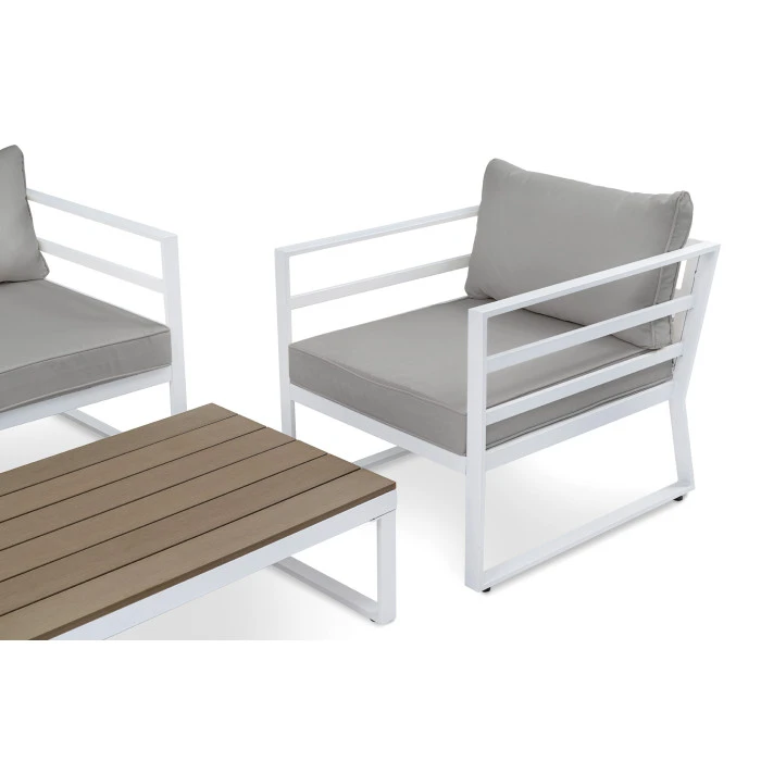 Набір садових меблів Di Volio Avola - Білий/Сірий