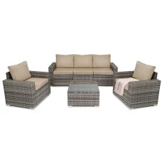 Комплект садових меблів Di Volio Prato Світло-сірий/коричневий