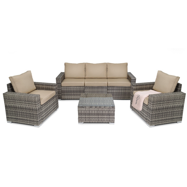 Комплект садових меблів Di Volio Prato Світло-сірий/коричневий