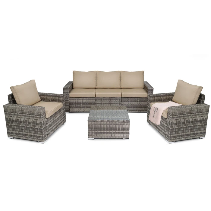 Комплект садовой мебели Di Volio Prato Светло-серый/коричневый