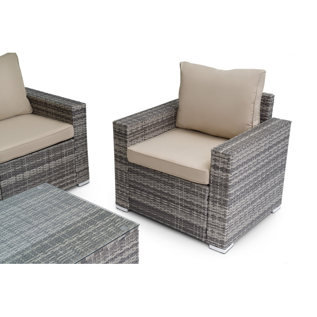 Комплект садових меблів Di Volio Prato Світло-сірий/коричневий