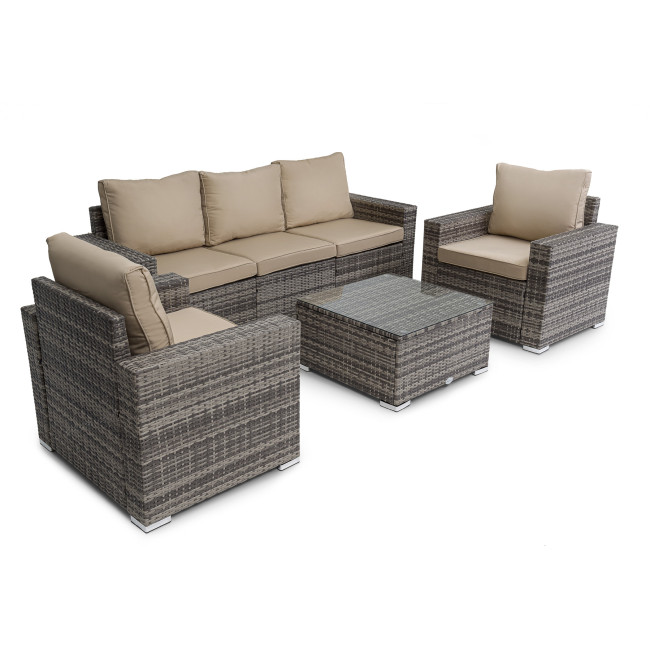 Комплект садових меблів Di Volio Prato Світло-сірий/коричневий