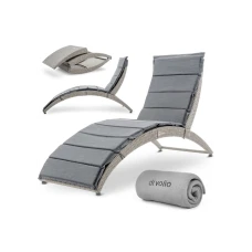 Садовый шезлонг Di Volio Ciampino серо/графитовый