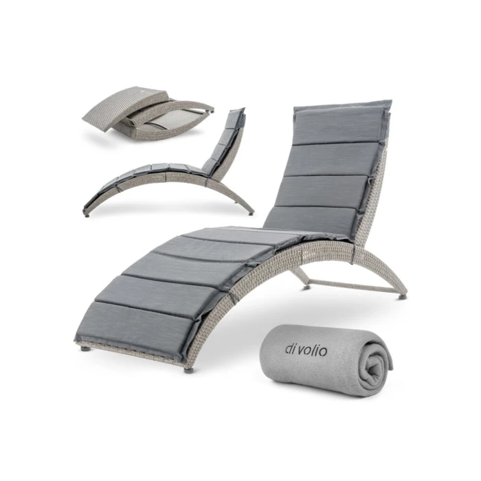 Садовий шезлонг Di Volio Ciampino сіро/графітовий