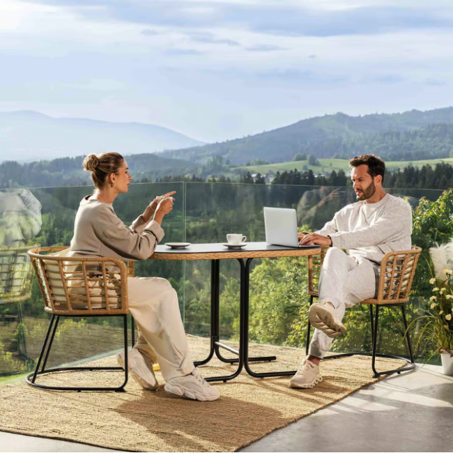 Комплект балконних меблів Di Volio Celano бежевий/кремовий