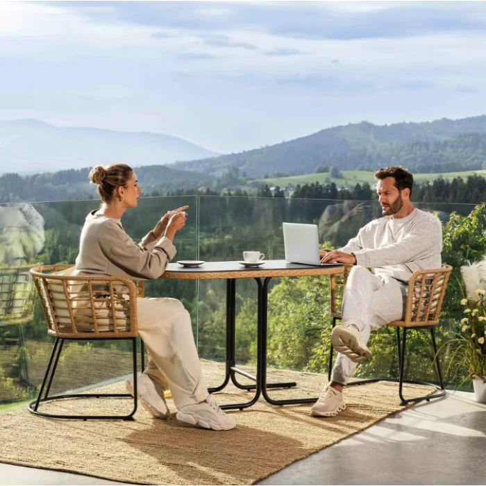 Комплект балконних меблів Di Volio Celano бежевий/кремовий