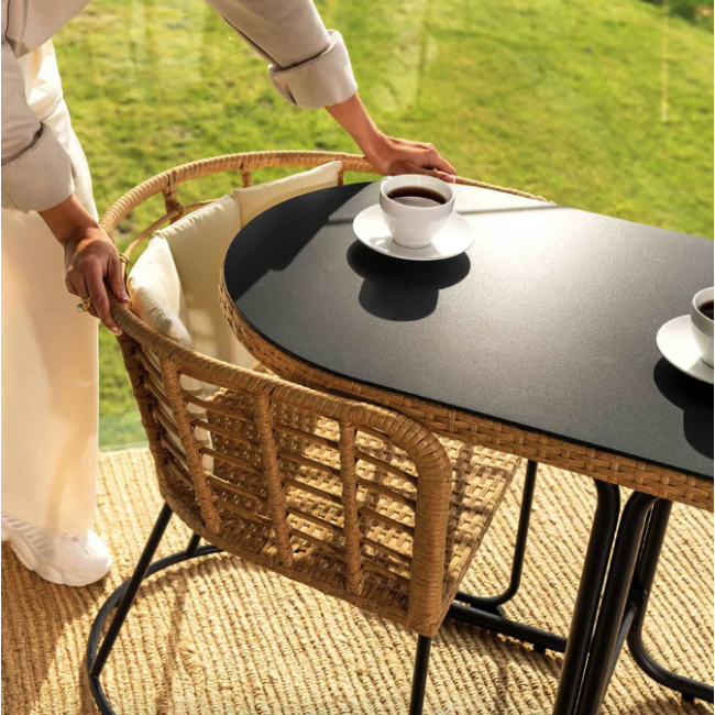 Комплект балконних меблів Di Volio Celano бежевий/кремовий