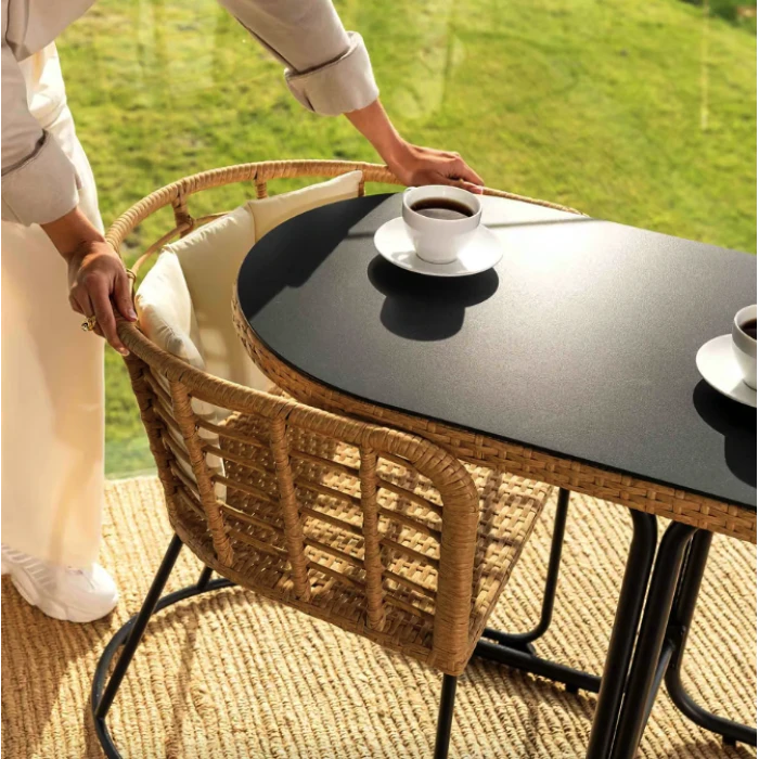 Комплект балконних меблів Di Volio Celano бежевий/кремовий