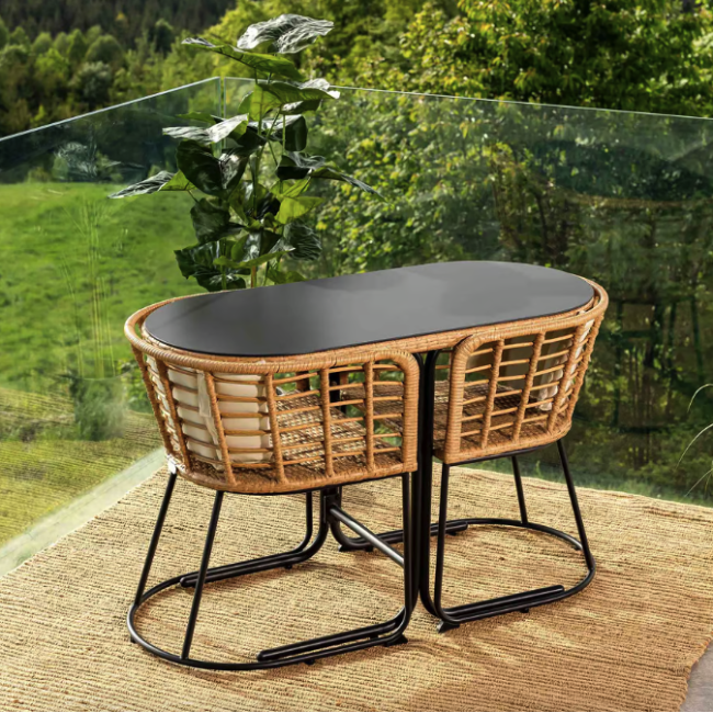 Комплект балконних меблів Di Volio Celano бежевий/кремовий