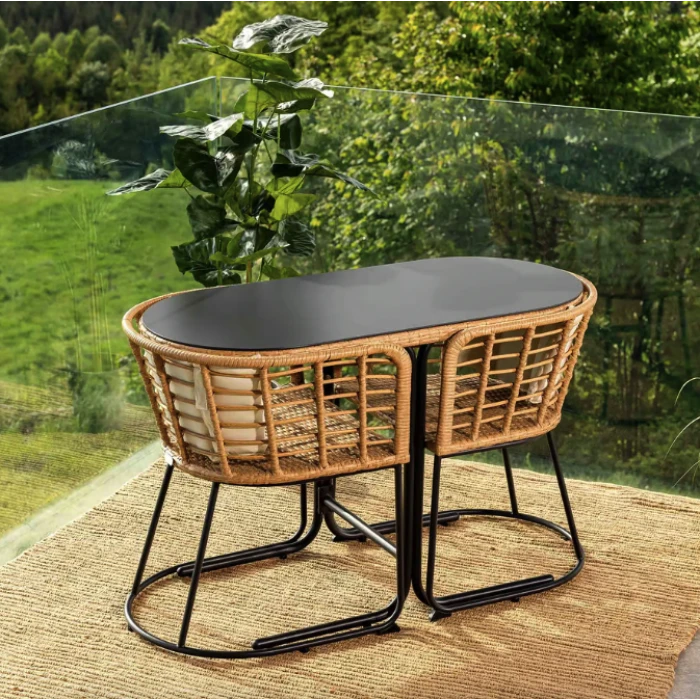 Комплект балконних меблів Di Volio Celano бежевий/кремовий