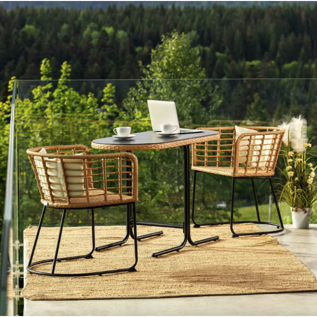 Комплект балконних меблів Di Volio Celano бежевий/кремовий