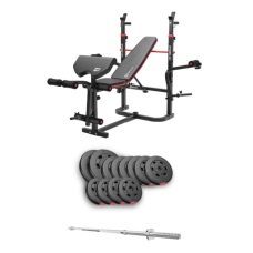 Набір Hop-Sport Premium 69кг з лавою HS-1065HB Pro та штангою