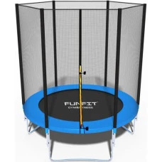 Батут Funfit 6ft (183см) синій з зовнішньою сіткою