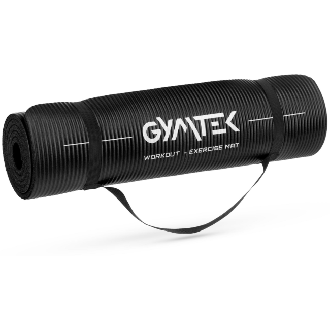 Килимок (мат) для фітнесу та йоги Gymtek NBR 1,5см чорний
