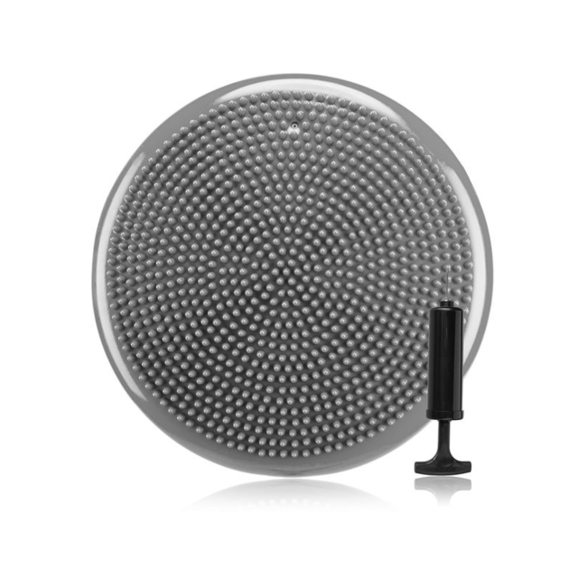 Балансировочная подушка Gymtek серая + насос.