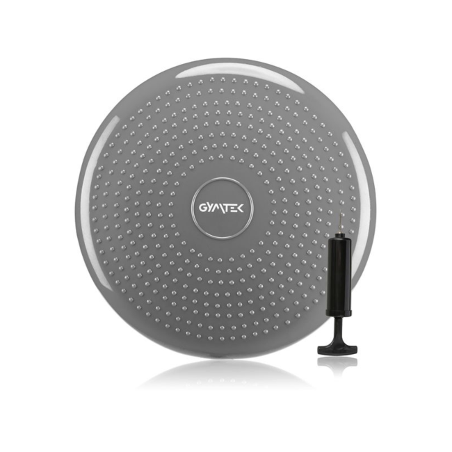 Балансировочная подушка Gymtek серая + насос.