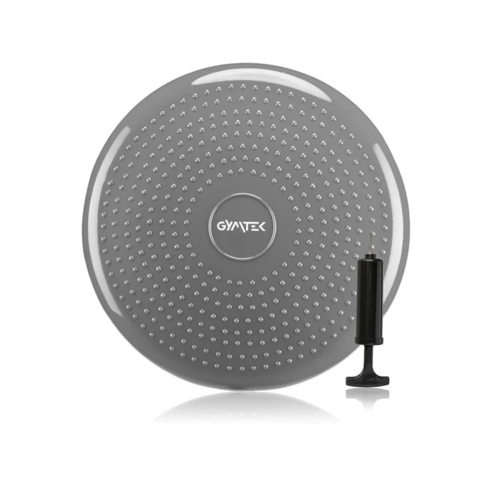 Балансировочная подушка Gymtek серая + насос.