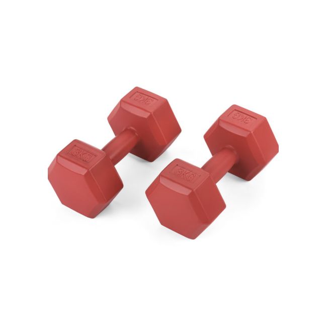 Гантели для фитнеса композитные Gymtek 2х3кг красный