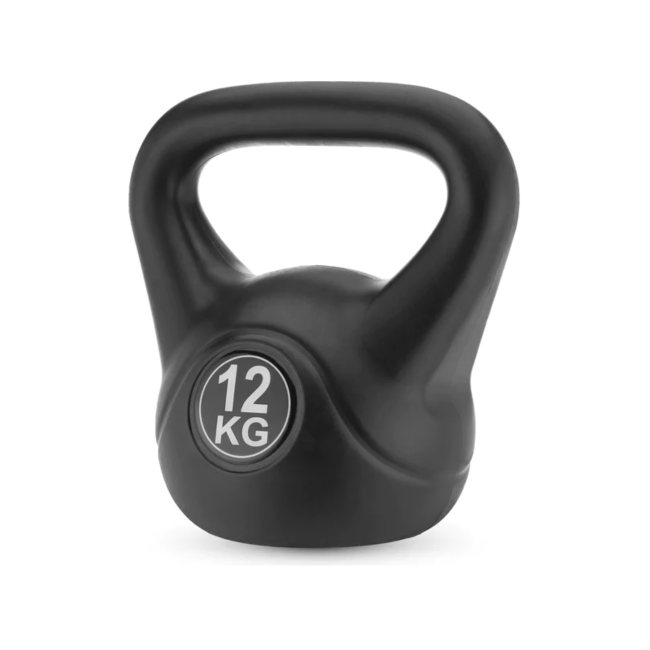 Гиря вінілова Gymtek 12кг чорний