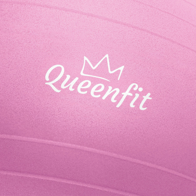Фітбол Queenfit 65см рожевий + насос