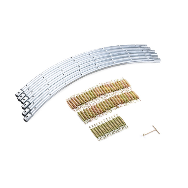 Батут Hop-Sport 8ft (244см) синий с наружной сеткой