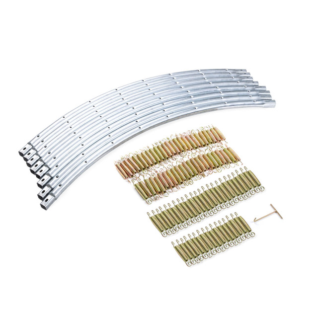 Батут Hop-Sport 14ft (427см) зелений із внутрішньою сіткою