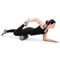 Роллер массажер (валик, ролик) для кроссфита и йоги Hop-Sport HS-001YG черный