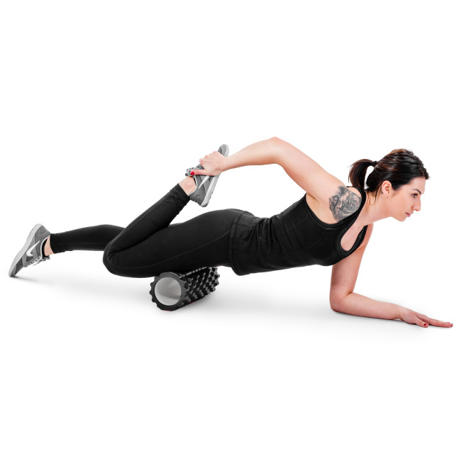 Роллер массажер (валик, ролик) для кроссфита и йоги Hop-Sport HS-001YG черный