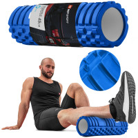 Роллер массажер (валик, ролик) Hop-Sport EVA 45см синий