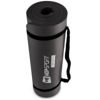 Мат для фітнесу та йоги з отворами Hop-Sport HS-N015GM 1,5см чорний