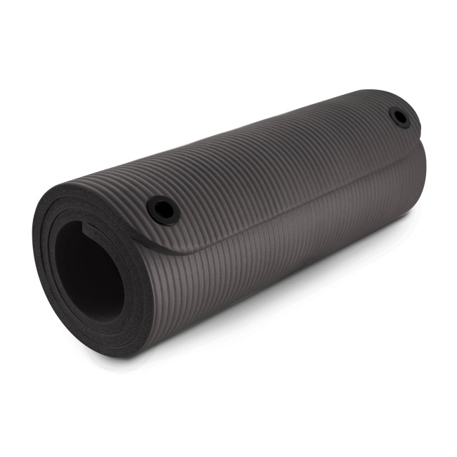 Мат для фітнесу та йоги з отворами Hop-Sport HS-N015GM 1,5см чорний