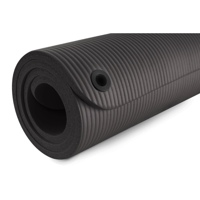 Мат для фітнесу та йоги з отворами Hop-Sport HS-N015GM 1,5см чорний