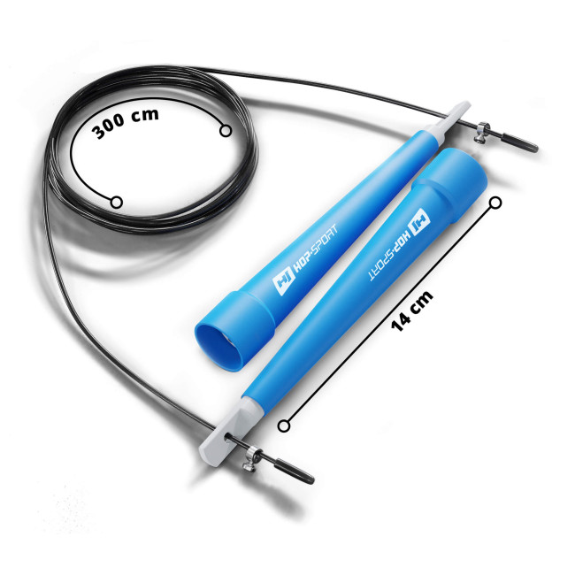 Скакалка Hop-Sport Crossfit з пластиковими ручками HS-P010JR блакитна