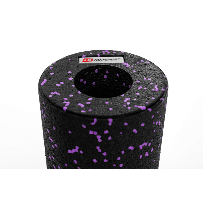 Роллер массажер (валик, ролик) гладкий Hop-Sport EPP 33см HS-P033YG черно-фиолетовый