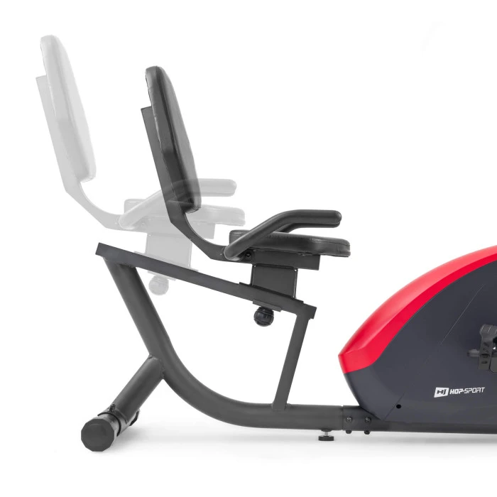 Горизонтальный велотренажер Hop-Sport HS-035L Solo красный