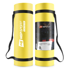 Мат для фитнеса и йоги Hop-Sport HS-N015GM 1,5см желтый