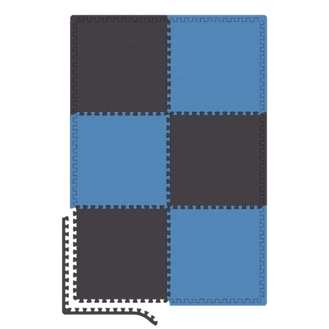 Мат-пазл Hop-Sport EVA 1см HS-A010PM - 6 частин чорно-синій