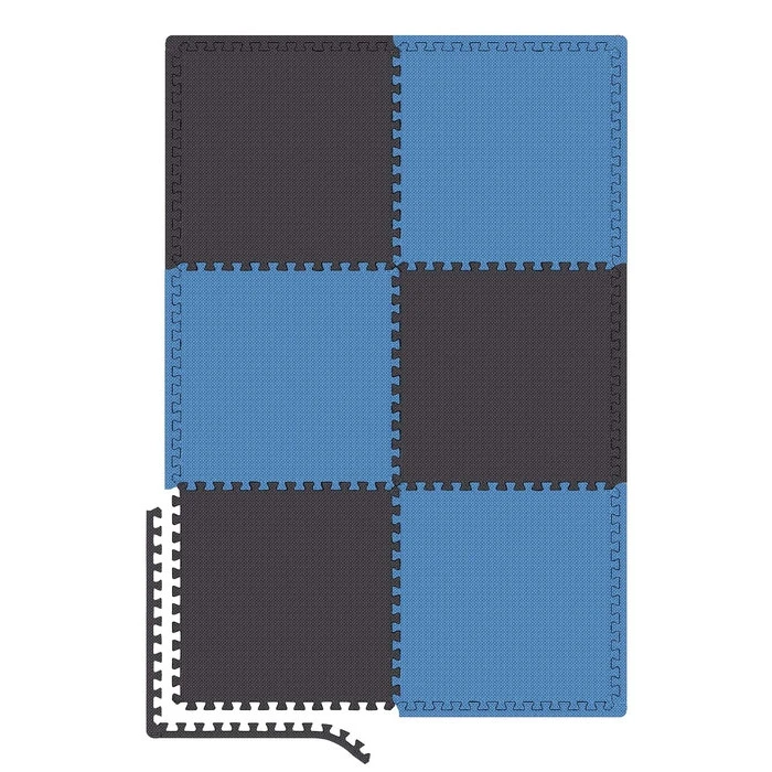 Мат-пазл Hop-Sport EVA 1см HS-A010PM - 6 частин чорно-синій