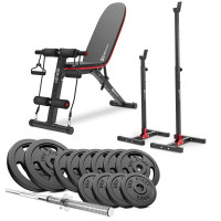 Набір STRONG 69кг з лавкою HS-1030 і стійками 1002L