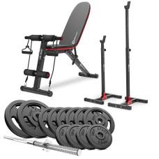 Набір STRONG 69кг з лавкою HS-1030 і стійками 1002L