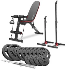 Набор STRONG 69кг со скамейкой HS-1030 и стойками 1002L