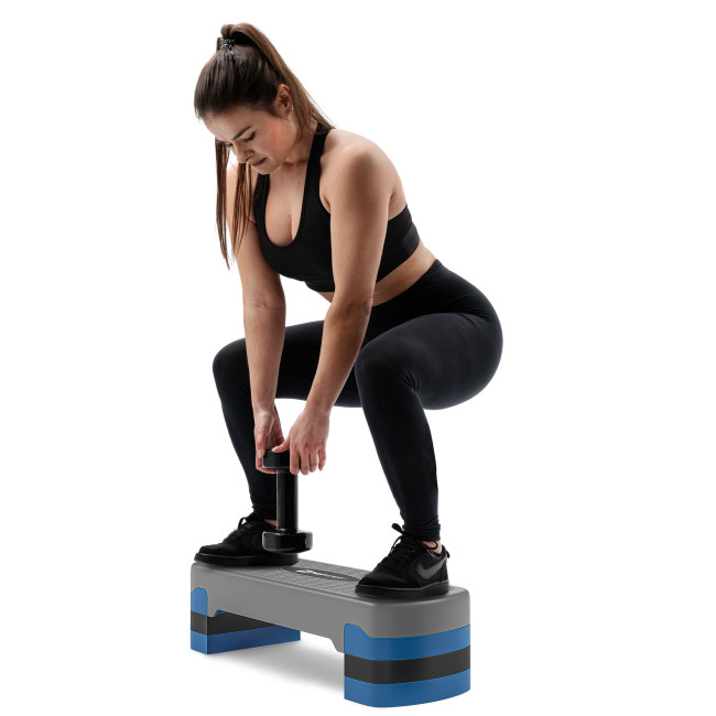 Степ платформа Hop-Sport HS-PP020AS сіро-синя